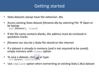 Comprehensive Introduction to Data Analysis Using STATA Software | PDF