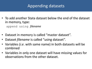 Comprehensive Introduction to Data Analysis Using STATA Software | PDF