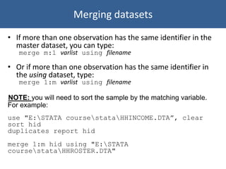 Comprehensive Introduction to Data Analysis Using STATA Software | PDF