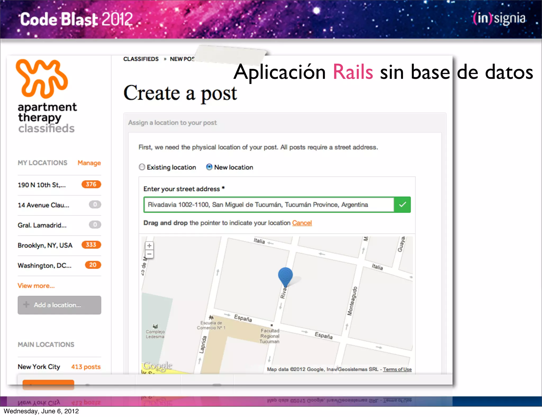 Aplicación Rails sin base de datos




Wednesday, June 6, 2012
 