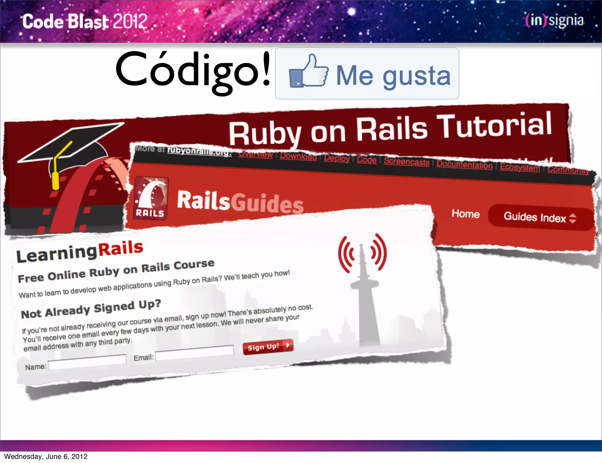 Código!




Wednesday, June 6, 2012
 