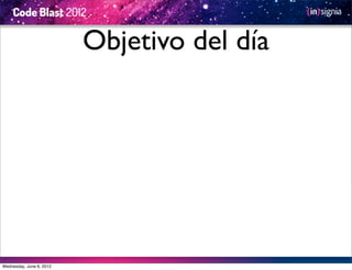 Objetivo del día




Wednesday, June 6, 2012
 