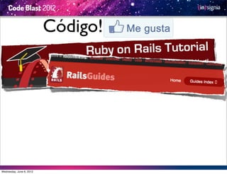 Código!




Wednesday, June 6, 2012
 