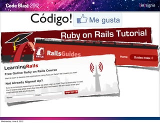 Código!




Wednesday, June 6, 2012
 