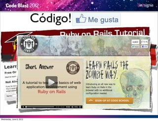 Código!




Wednesday, June 6, 2012
 