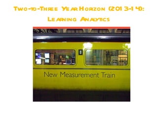 Two-to-Three Year Horizon (201 3-1 4):
         Learning Analytics
 