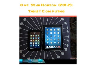 O ne Year Horizon (201 2):
    Tablet C om puting
 