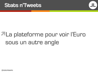 Stats n’Tweets




La plateforme pour voir l’Euro
    sous un autre angle



@statsntweets
 