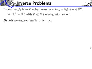 Inverse Problems


Denoising/approximation:   = Id.
 
