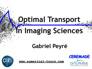 Optimal Transport
in Imaging Sciences
      Gabriel Peyré

www.numerical-tours.com
 