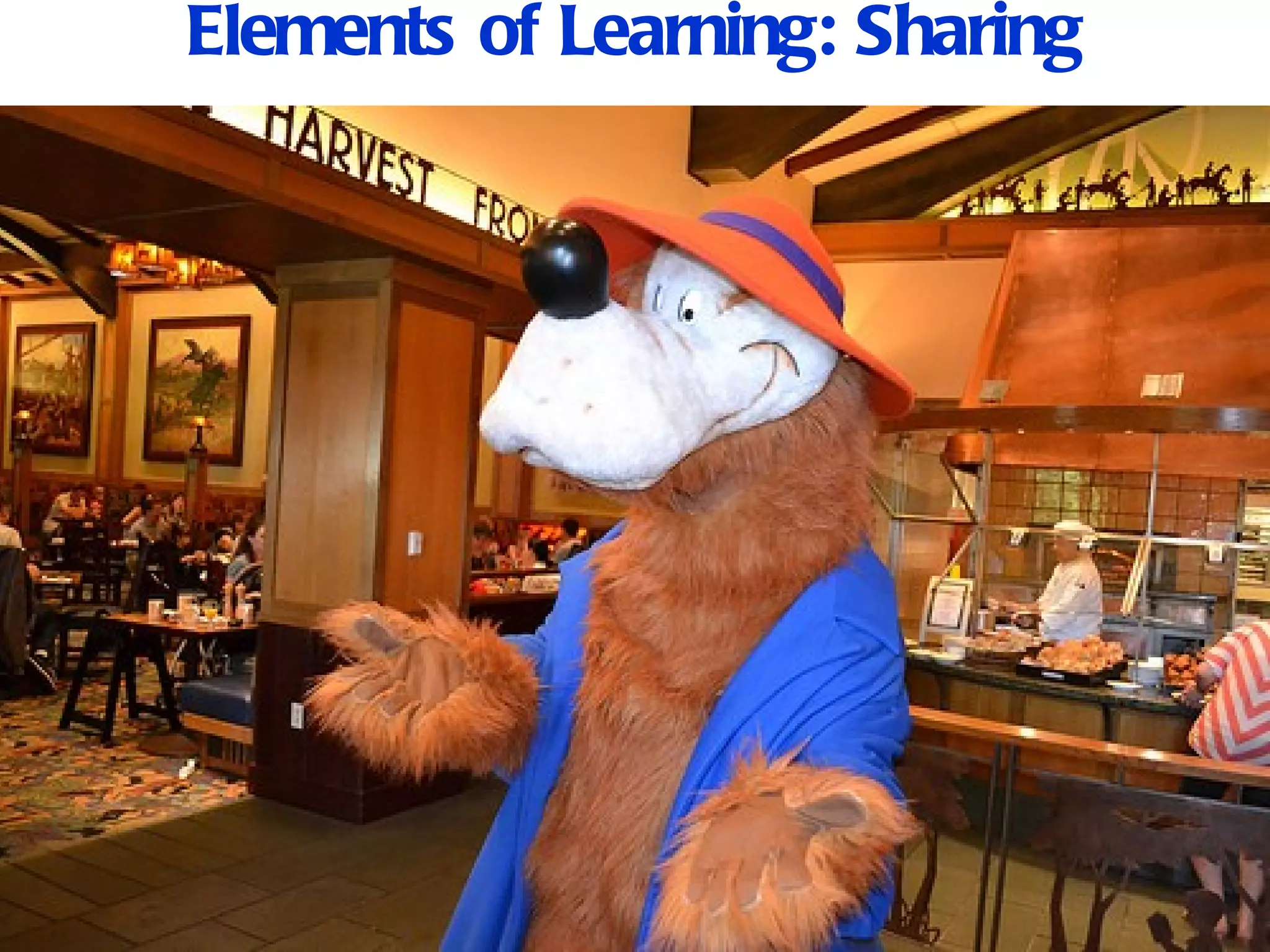 Elements of Learning: Sharing
 