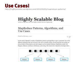http://highlyscalable.wordpress.com/2012/02/01/mapreduce-patterns/
 