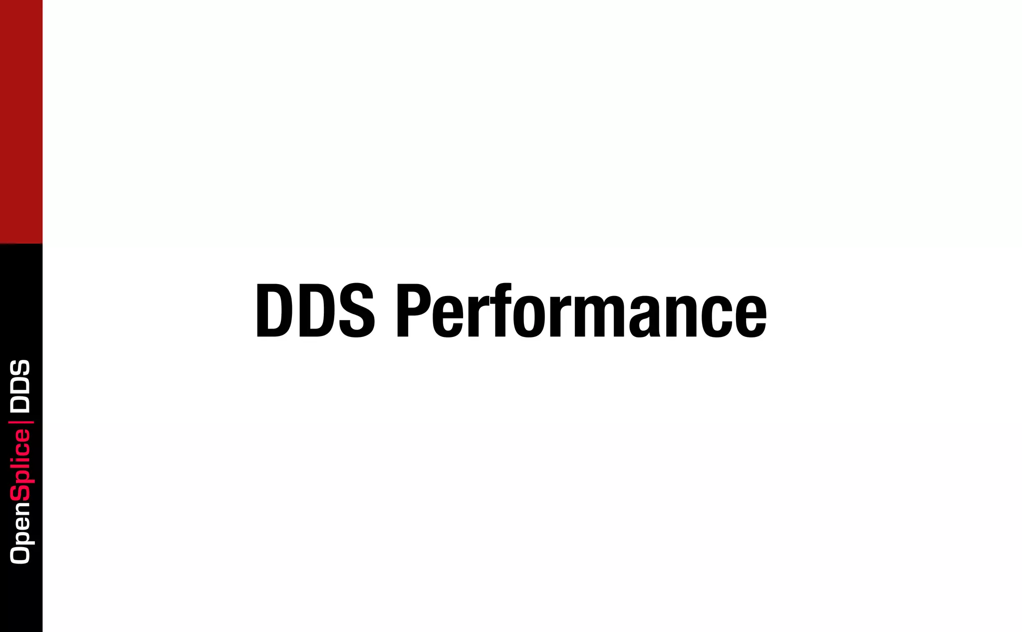 DDS Performance
OpenSplice DDS
 