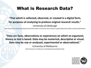 Research Data Management: What is it and why is the Library & Archives ...