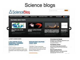 Science blogs
 