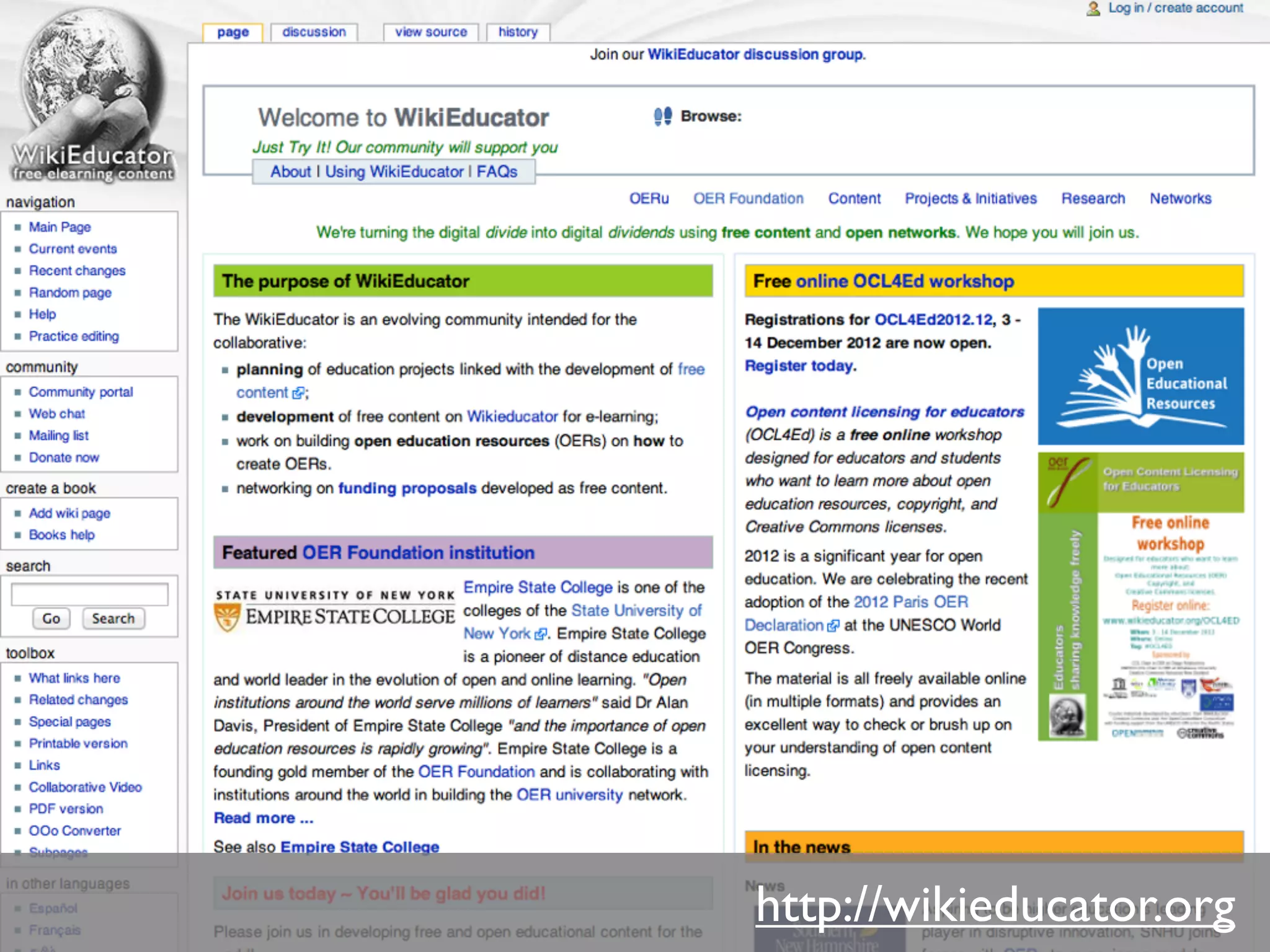 http://wikieducator.org
 