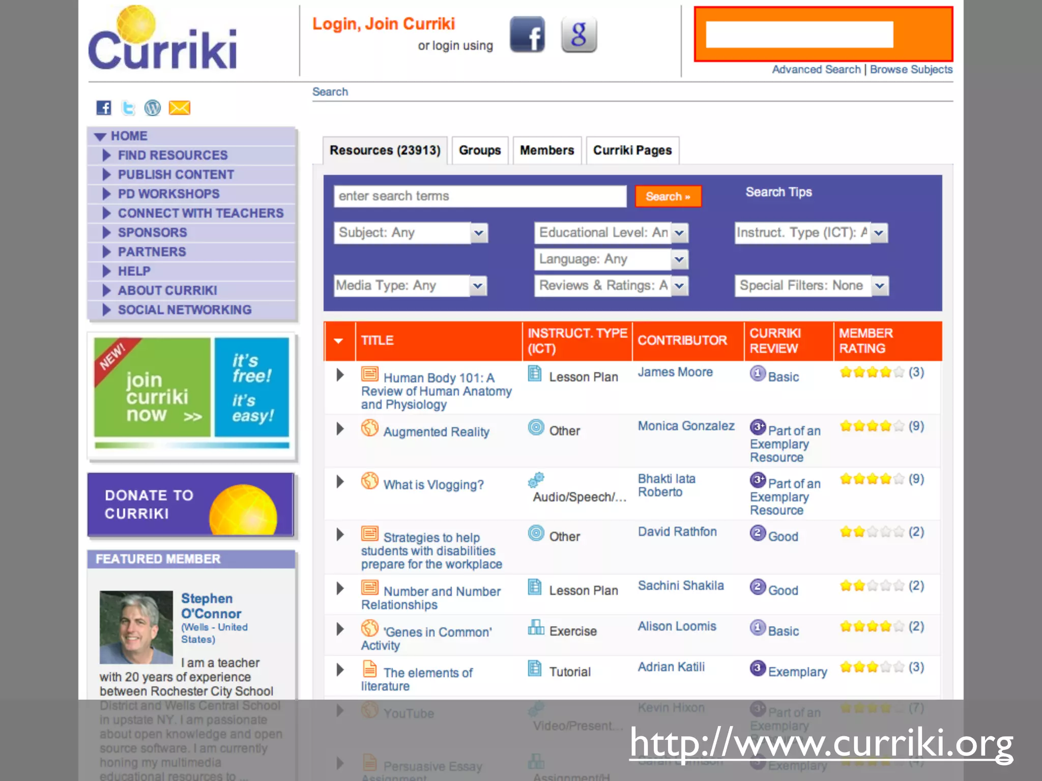 http://www.curriki.org
 