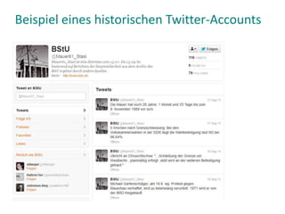 Beispiel eines historischen Twitter-Accounts
 