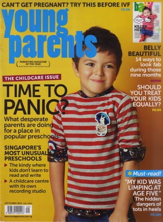 Tan My Design featured in Young Parents Singapore Magazine, September 2012