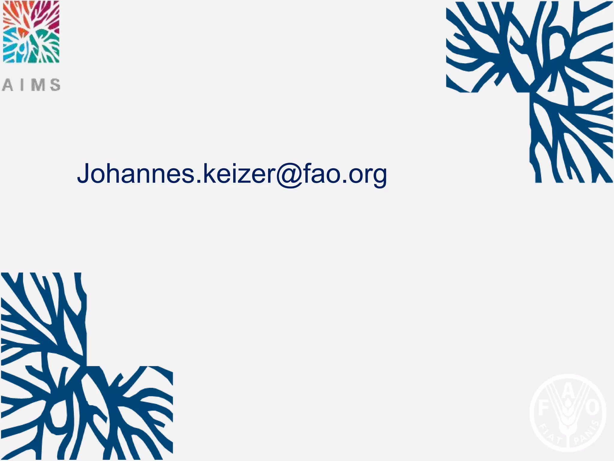 Johannes.keizer@fao.org
 