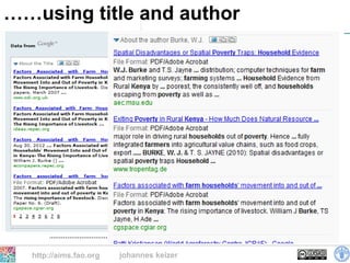 ……using title and author




  http://aims.fao.org   johannes keizer
 