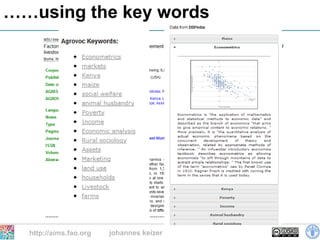 ……using the key words




  http://aims.fao.org   johannes keizer
 