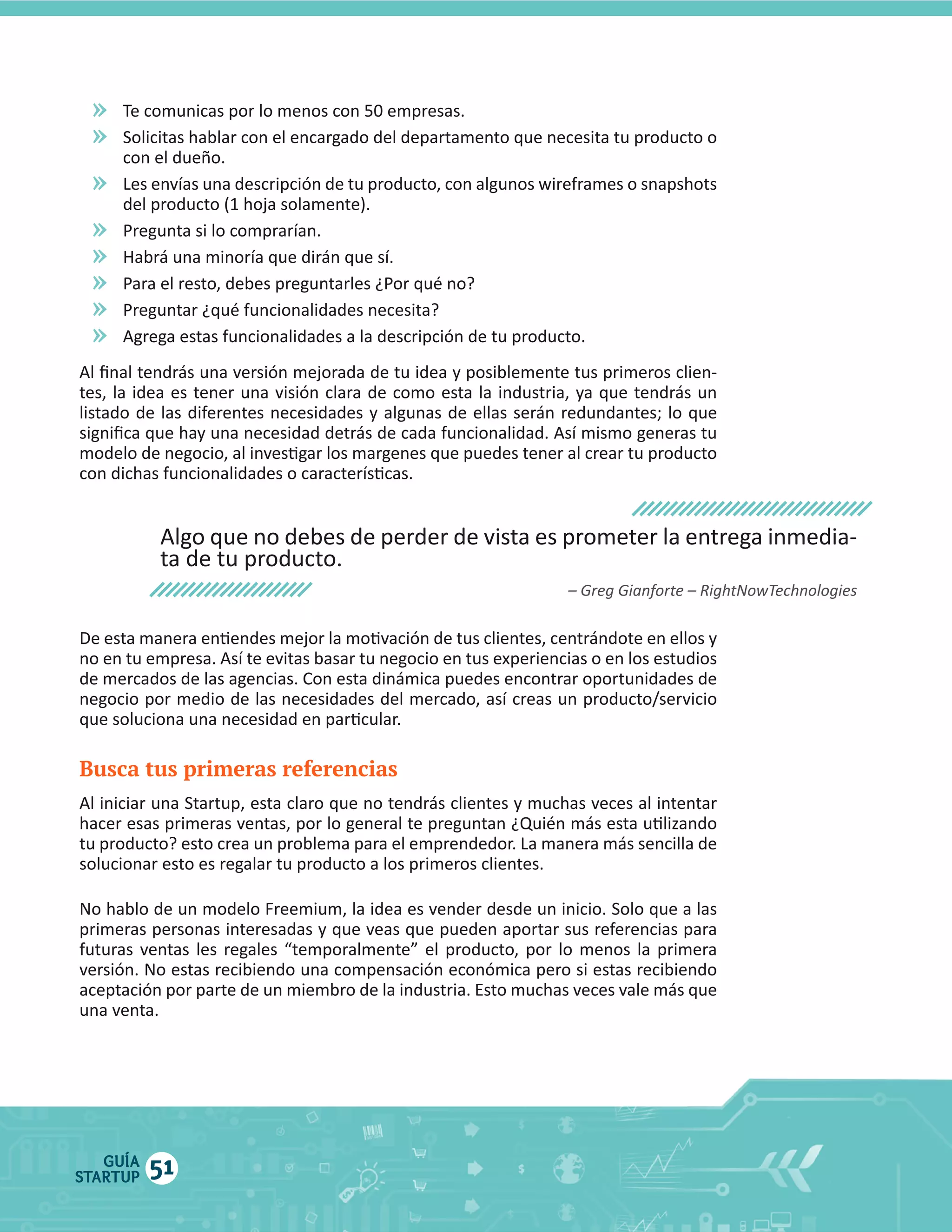 »
»
»
»
»
»
»
»

Busca tus primeras referencias

GUÍA
STARTUP

51

 