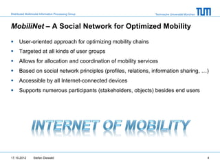 MobiliNet: A Social Network for Optimized Mobility | PPT