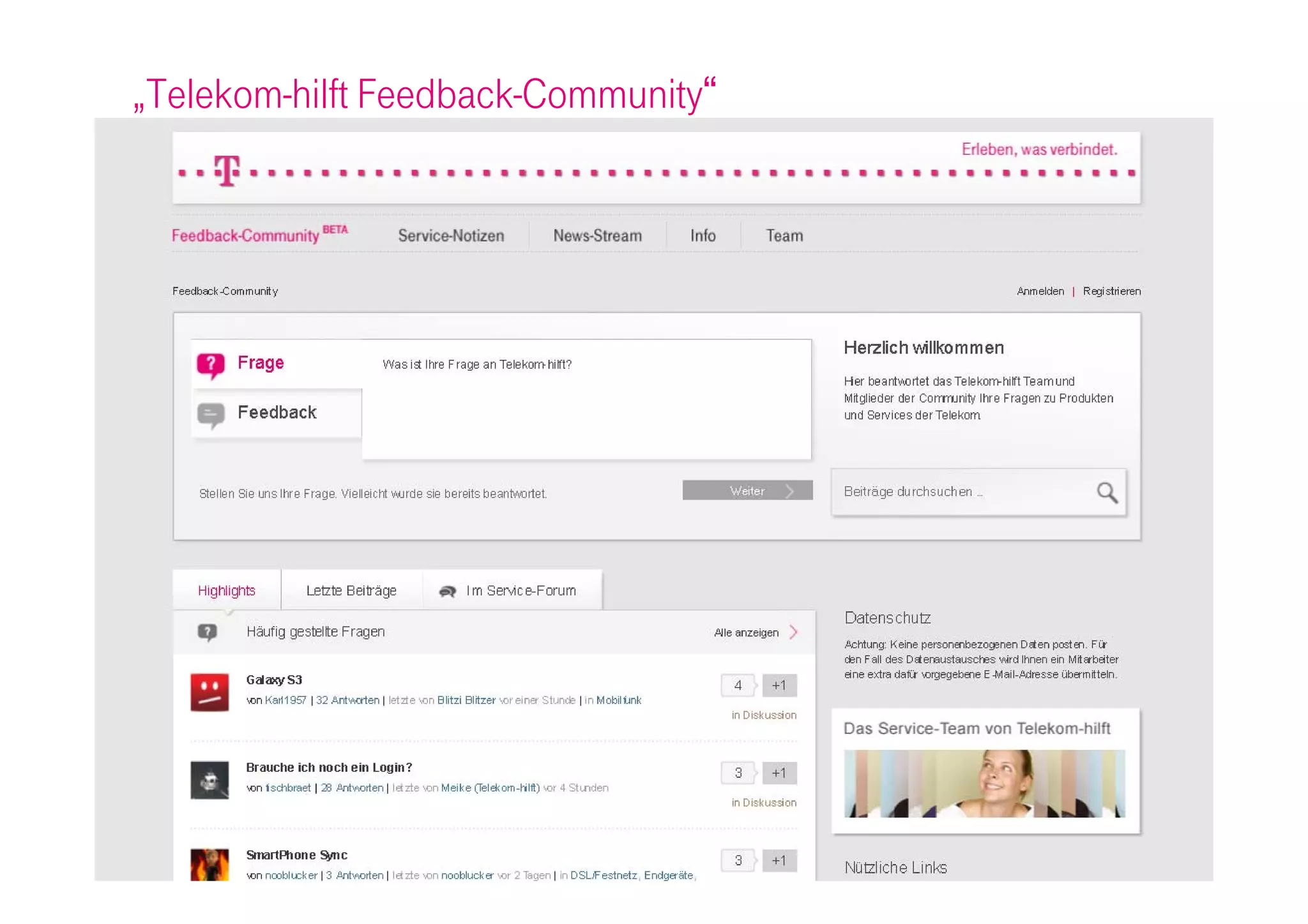 „Telekom-hilft Feedback-Community“




                             Telekom-hilft Feedback-Community - Invite for Beta-Testing   09.05.2012   29
 