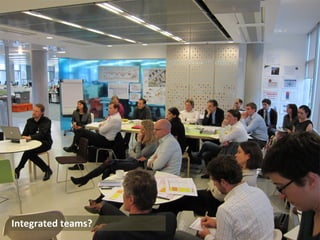 Integrated	
  teams?
 
