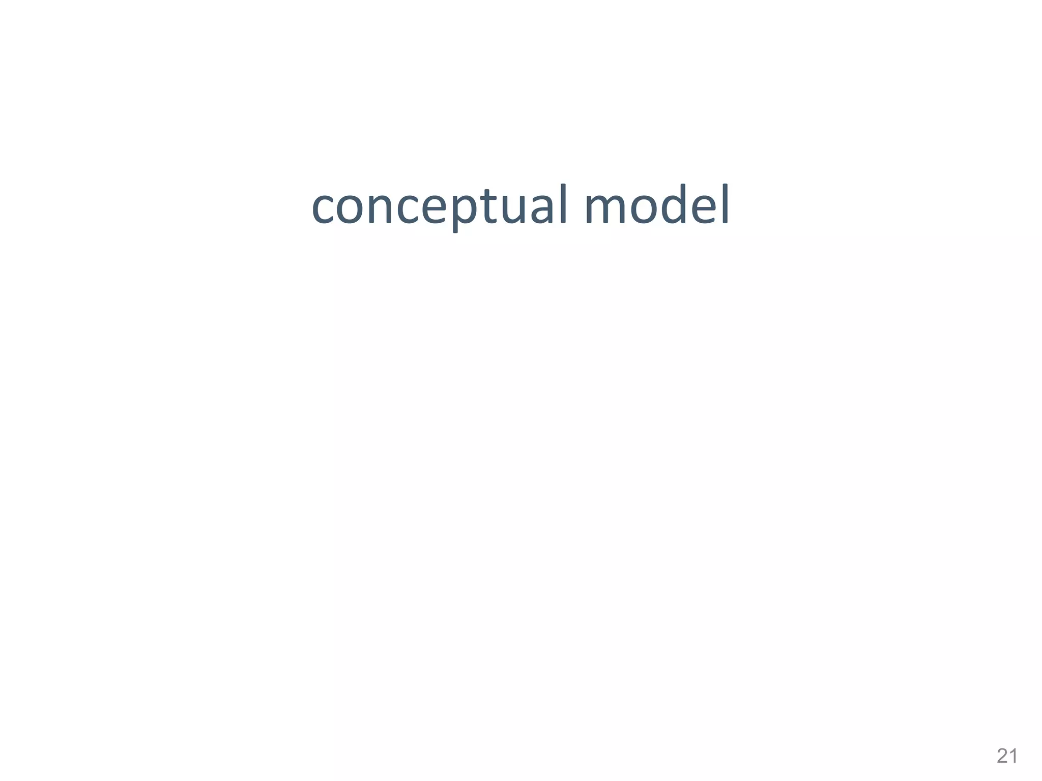 conceptual model




                   21
 
