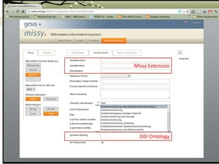 Missy Extension




  DDI Ontology


                  Page 9
 