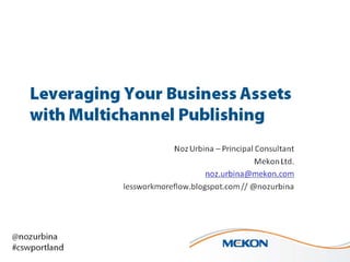 Leveraging Your Business Assets with Multichannel Publishing [Noz Urbina]