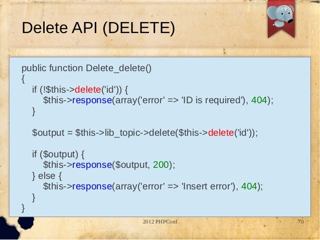 RESTful API Design & Implementation with CodeIgniter PHP Framework