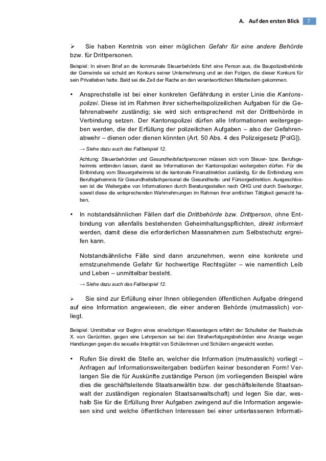 Darf die polizei informationen weitergeben