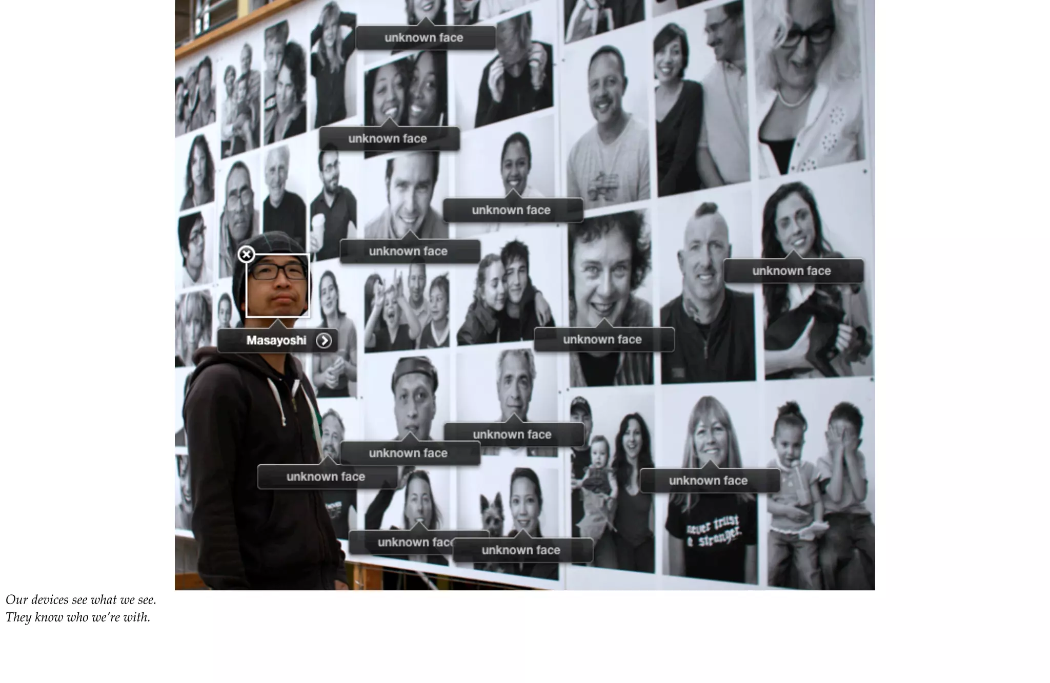 Our devices see what we see.
They know who we’re with.
 