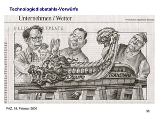 Zukunft Verkehrstechnologien: „The big picture“
Innovation transport-relevanter Technologien




         Fokus auf inkrementelle         Fokus auf fundamentale
                                                                  38
         Innovation                      Innovation
 