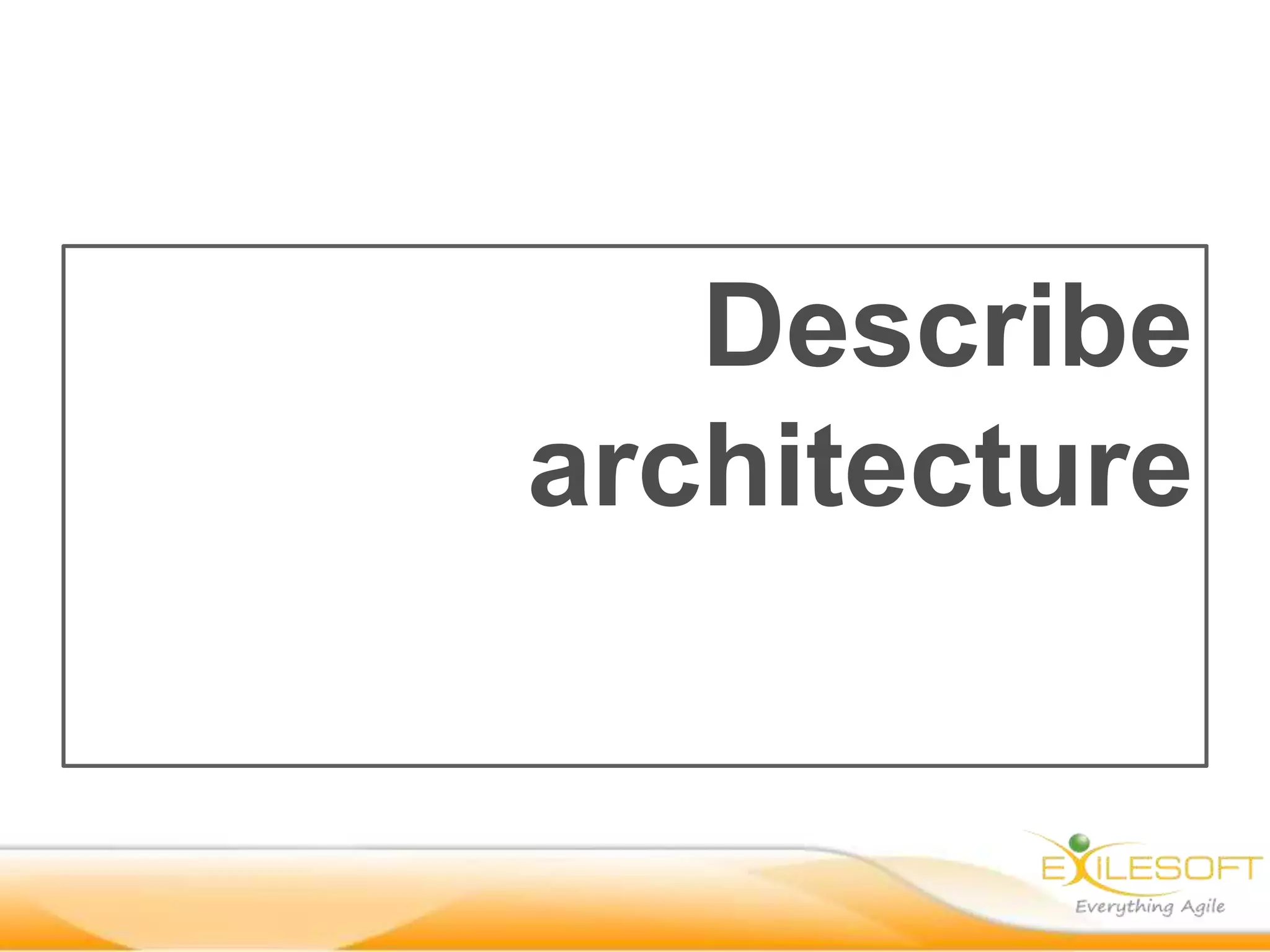 Describe
architecture
 