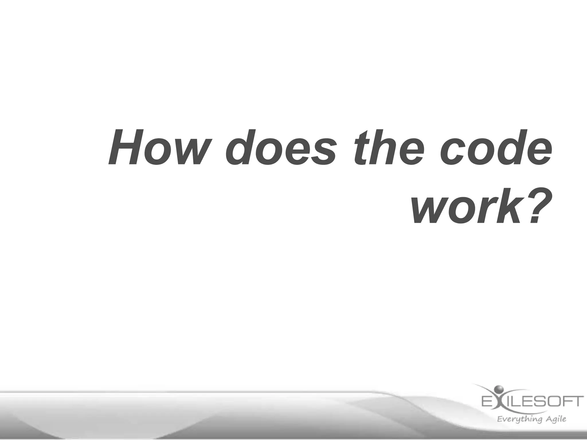 How does the code
           work?
 