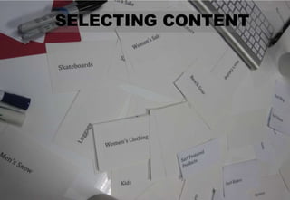 SELECTING CONTENT
 