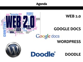 WEB 2.0


GOOGLE DOCS

 WORDPRESS


    DOODLE
 