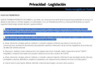 Texto recogido en Tuenti
 