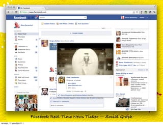 Facebook Real-Time News Ticker — Social Graph
четверг, 15 декабря 11 г.
 