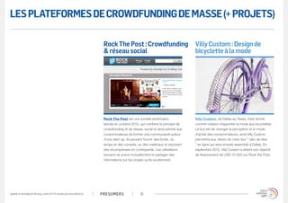 LES PLATEFORMES DE CROWDFUNDING DE MASSE (+ PROJETS)

                                                                    ...