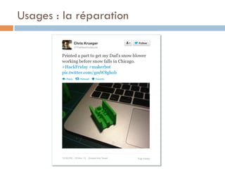 Usages : la réparation
 