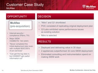 Customer Case Study
     McAfee


     OPPORTUNITY                               DECISION

        McAfee                 ...