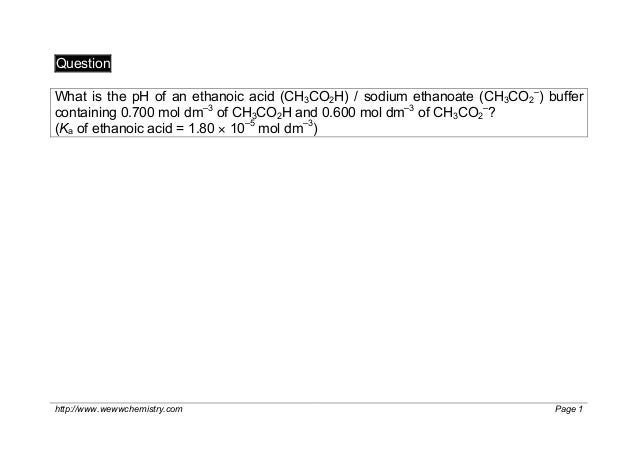 to calculate the ph of a buffer ch3co2h