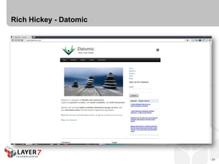 Rich Hickey - Datomic




                        54
 