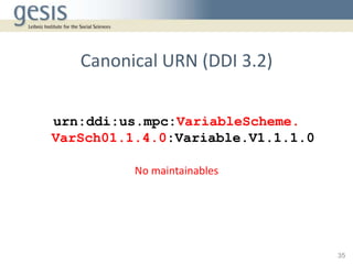 Canonical URN (DDI 3.2)

urn:ddi:us.mpc:VariableScheme.
VarSch01.1.4.0:Variable.V1.1.1.0

          No maintainables




 ...