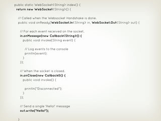 Playframework Realtime Web - Guillaume Bort & Sadek Drobi - December 2012